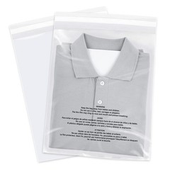WEPOLY 10×13 Clear Poly Bags 1000 Count Self Seal for Clothing FBA