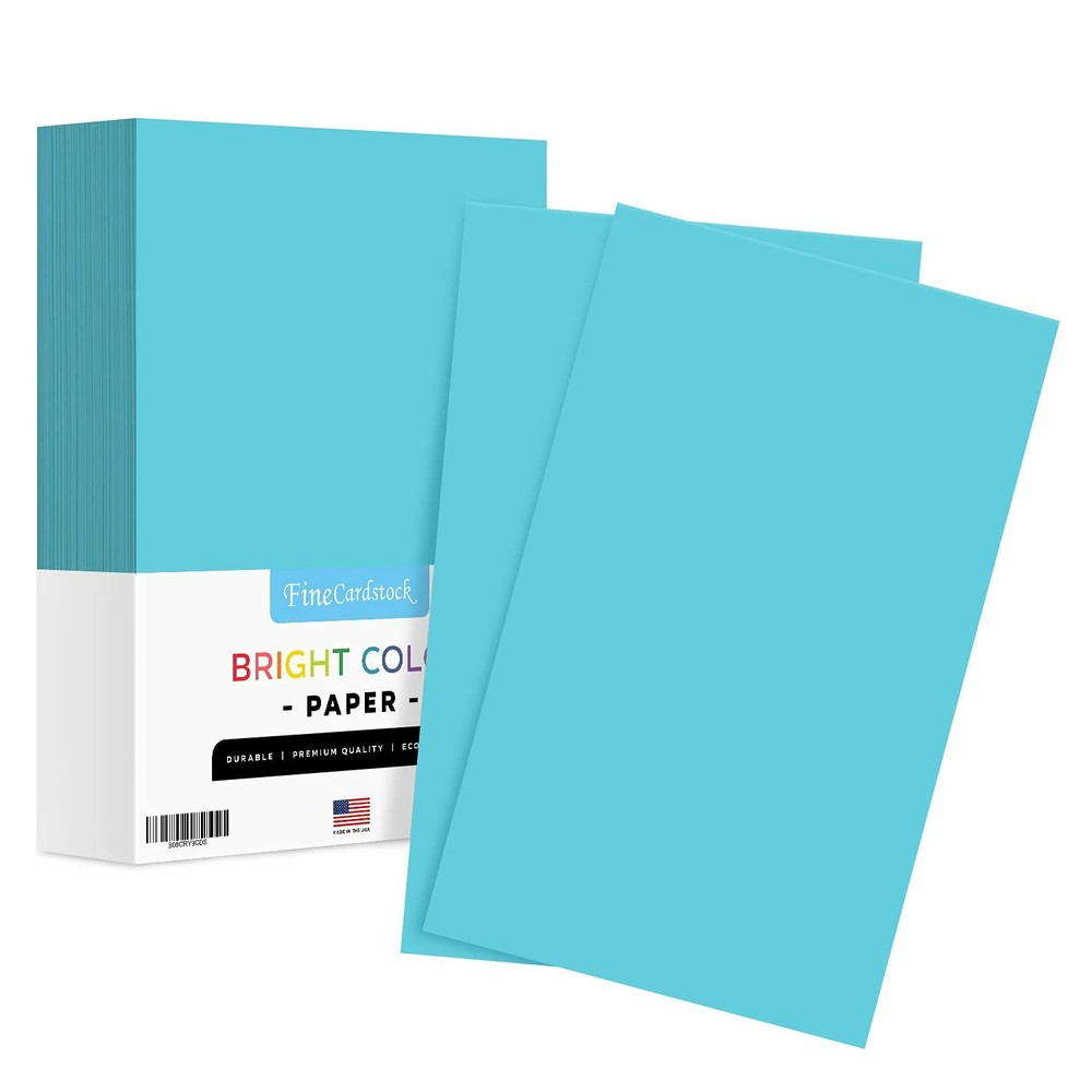 8.5 x 14 Lunar Blue Bright Color Paper, Legal Size, 24lb Bond, 500 Sheets