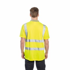 Portwest S477 Hi-Vis Reflective Safety Work Short Sleeve Polyester Polo ANSI