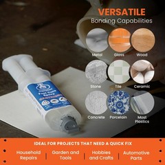Brampton Fast Cure Epoxy, Quick 10-Min Set, 30-Min Cure, Waterproof 2-Part Epoxy