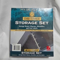 Acco Brands Day-Timer Storage Binder Set W/ Slipcase Desk Size 80045 45b