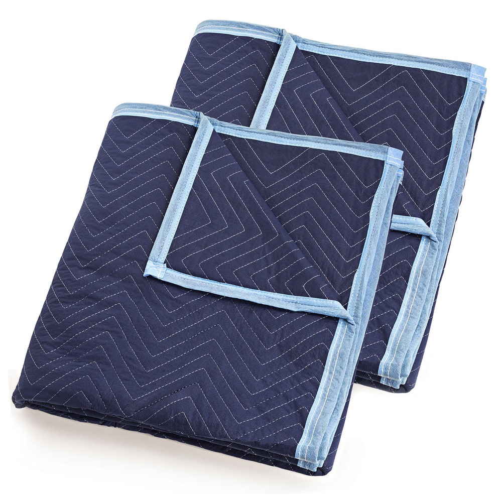 2 Moving Blankets Furniture Pads – Deluxe Pro – Royal Blue 80″ x 72″