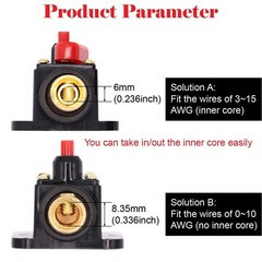 2 Piece 80a Audio Inline Circuit Breaker 12v With Manual Reset80 Amp Inline Fuse