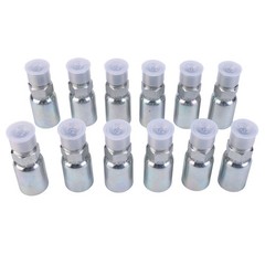 12Pcs 1/2″ HOSE X 1/2″ NPTF MALE PIPE THREAD HYDRAULIC HOSE END CRIMP FITTINGS