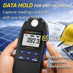 AH-SOL Solar Power Meter – High Precision Digital Solar Irradiance Meter for