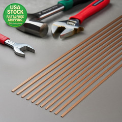 15 Percent Silver Brazing Rods 40 Pack Bcup-5 Phos Copper HVAC Welding 10 Inch