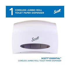 Kimberly-Clark Scott Jumbo Roll (JRT) Coreless Toilet Paper Dispenser (09603)…