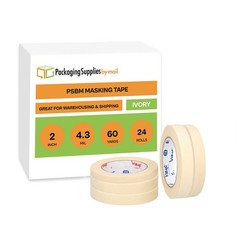Ivory General Purpose Masking Tape 2″x60 Yards 4.3 Mil Packing Tape 24 Rls