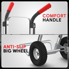 51″X18in 550lb Aluminum Hand Truck Cart Luggage Trolley Pneumatic Wheels