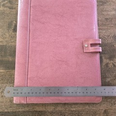Franklin Covey Portfolio Binder Pink Leather *see pics