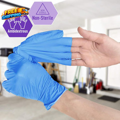 Nitrile/Vinyl Blend Exam Gloves Powder-Free Latex-Free Disposable Non-Sterile