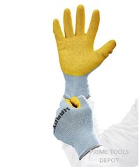 HARDY Latex-Dipped Work Gloves – Medium (Yellow/Gray) – Light-Duty