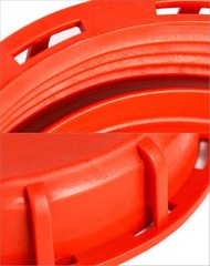 2 Pack Red IBC Tote Tank Lid 6.5” w/ Gasket Fits 163mm Cap for Liquid Storage