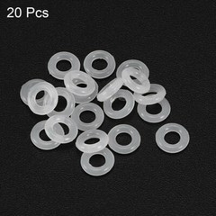 Silikon-O-Ringe 6 mm x 3 mm x 1,5 mm Breite, Dichtung weiß 20St