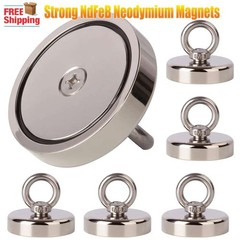 Neodymium Fishing Magnets 400LBS Pulling Force Strong Round Rare Earth LOT