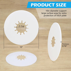 5Th Wheel Hitch Lube Plate 10″ White (1-Pack) – No Grease Mess Solution for RV C