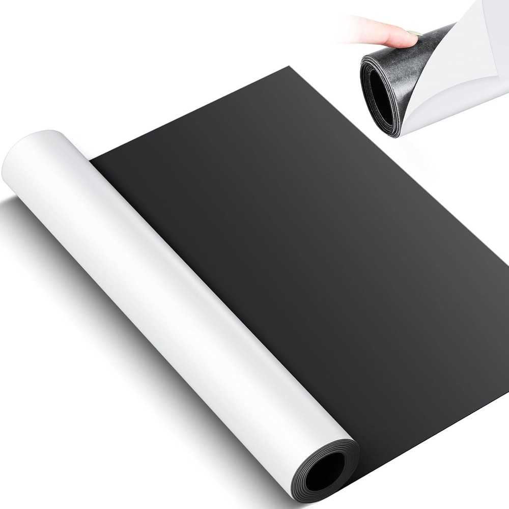 12″x5ft Magnetic Sheet Roll 30Mil Extra Large Adhesive Back Flexible White