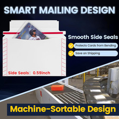 180 Pack Mailer Trading Card Envelopes，7″ X 4.35″ Trading Card Mailers for Shipp