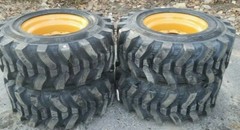 4-12X16.5 HD FOAM FILLED Skid Steer Tires-Wheels/Rims for Case-12-16.5-NO FLAT
