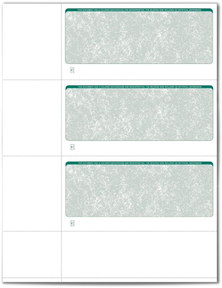 Versacheck Valuechex – 750 Blank Personal Wallet Checks – Green Classic – 250