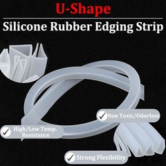 U-Shaped Silicone Rubber High Temperature Edging Trim Seal Strip Slot: 1mm -12mm