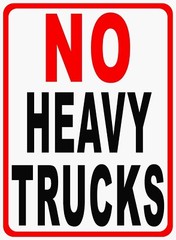 No Heavy Trucks Sign. Size Options. No Large Truck Trucks