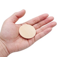 2 Inch Natural Wood Slices Unfinished Round Coins for DIY 2 inch, wood