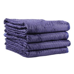 USCC Mega Mover Moving Blankets – 80″ X 72″ – Blue/Light Blue – 4PK