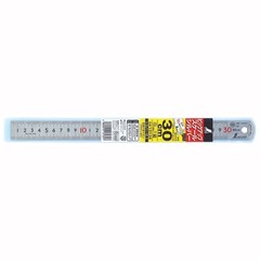 SHINWA Sokutei Pick Up Ruler 30cm Silver with Red Number Stainless Steel 13134
