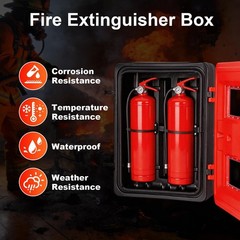 20lb RED FIRE EXTINGUISHER CABINET INDOOR/OUTDOOR “FREE SHIPPING” NEW
