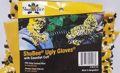 UGLY GLOVES WITH SAFETY CUFF, ONE SIZE FITS MOST PVC CHIP COATED PALM