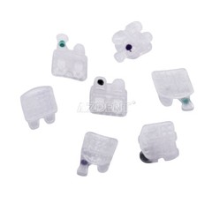 20Pcs/kit Dental Orthodontic Ceramic Brackets Braces Roth Slot.022 Hooks 3-4-5