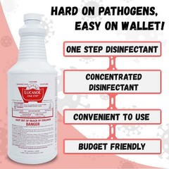 Lucasol One Step Disinfectant All Purpose Cleaner, 1 Quart (32oz)
