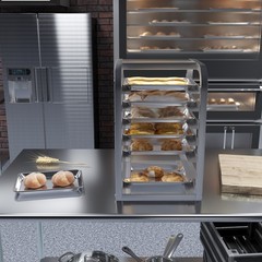 13 in. x 10 in. 19 Gauge Quarter Size Aluminum Bun / Sheet Pan. Pack of 6