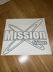 Mission Trailers Decal Black 10” Replacement Stickers Enclosed Aluminum