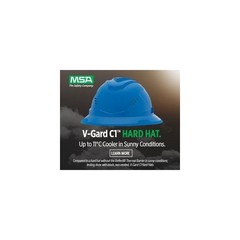 Msa Safety 10215833 V-Gard C1 Full Brim, Vented, Fas-Trac Iii, Type 1, Class C,