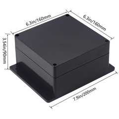 Junction Box IP65 Waterproof ABS Plastic Project Case Power Enclosure Black
