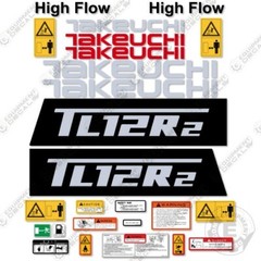 Fits Takeuchi TL12R2 Decal Kit Skid Steer – 7 YEAR OUTDOOR 3M VINYL!
