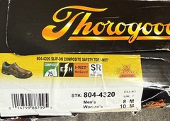 New THOROGOOD Slip-on Work Safety Shoes Composite Toe Mocs Mens 8 Women’s 10