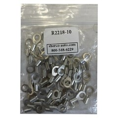 (100) Non-Insulated 22-18 Gauge #10 Ring Terminal Uninsulated Wire Connector