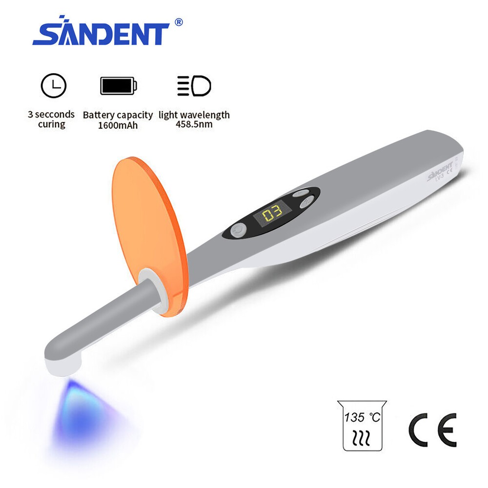 Dental LED Light Cure Lamp Cordless 3Second Fast Curing Light 2 Modes 3SEC USA