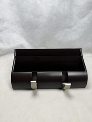 Dark Brown Desk Organizer Lightly Used Office supply Caddy. ￼