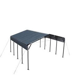 20x20ft Heavy Gauge Carport 400SqFt 10ft Open Sides 27GA Galvanized Metal