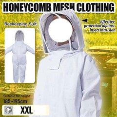 XXL Bee Suit with Veil Hood for Bee Keeper Men Women Beekeeping Suit