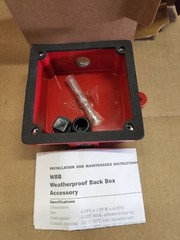 System Sensor WBB S000760K04 Waterproof Back Box Red – NEW in box