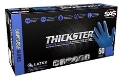 Thickster Powder-Free Exam Grade Latex Disposable Gloves. Blue, 14 mil…