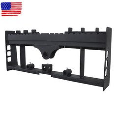Heavy-Duty Skid Steer Pallet Fork Frame W/Receiver Hitch & Spear Sleeves 2500LBS