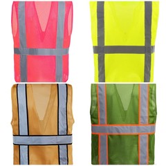 Multi Color Reflective Safety Vests with 4 Pockets