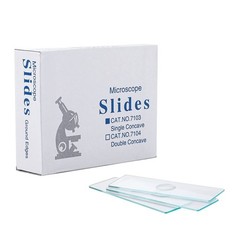 Microscope Slides Single Concave 50pcs Glass Slide Depression 25.4 x 76.2mm New