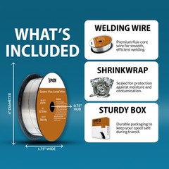 (4 x 2-Lb Spools) E71T-11 .035″ Flux Core Welding Wire – Gasless Mild Steel MIG